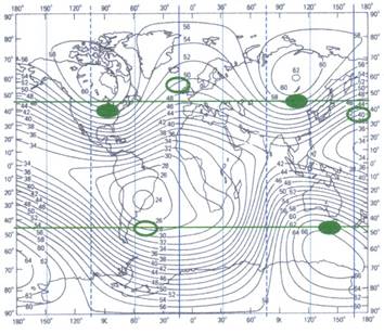 Image result for earth magnetic field ut  map